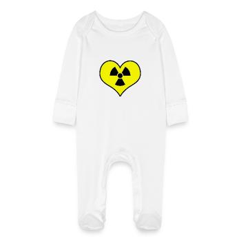 Love Radiation - Baby Organic Sleepsuit with Scratch Mitts - white - Front