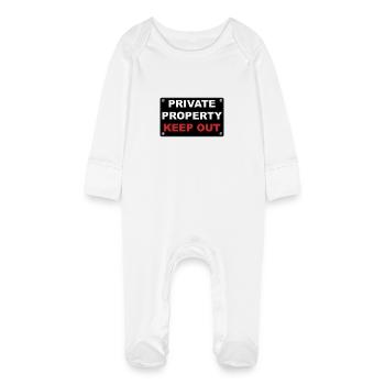 private property - Baby Bio-Schlafanzug mit Kratzhandschuhen - Weiß - Vorne