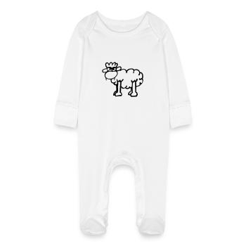 Angry Sheep - Grenouillère bio avec gants Bébé - blanc - Devant