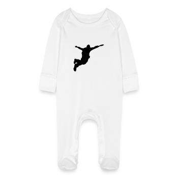 base jumper - Baby Bio-Schlafanzug mit Kratzhandschuhen - Weiß - Vorne