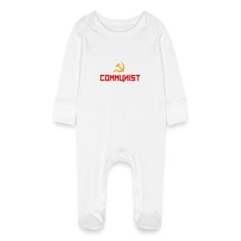 Communist with hammer and sickle - Grenouillère bio avec gants Bébé - blanc - Devant