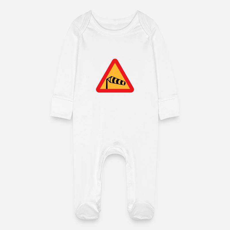 Vent de chaussette Symbole - Grenouillère bio avec gants Bébé - blanc