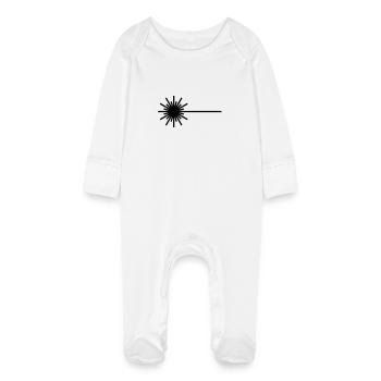 laser_2 - Baby Bio-Schlafanzug mit Kratzhandschuhen - Weiß - Vorne
