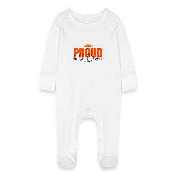 Proud to be Dutch - Baby Organic Sleepsuit with Scratch Mitts - white - Front