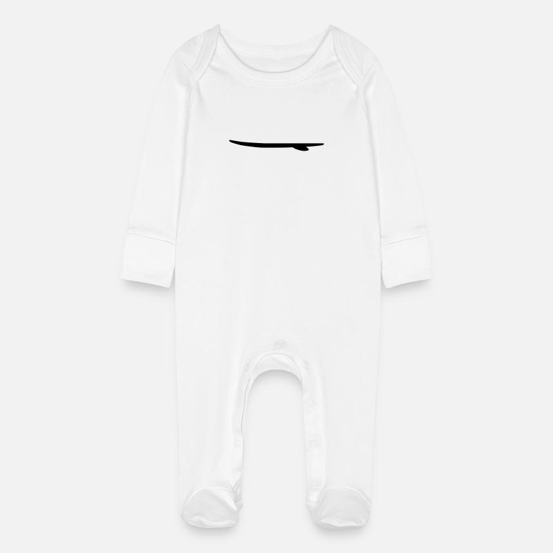 surfboard_vec_1 fr - Grenouillère bio avec gants Bébé - blanc