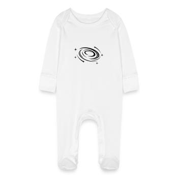 GALAXY - Grenouillère bio avec gants Bébé - blanc - Devant