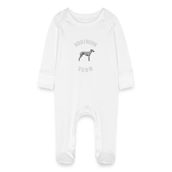 Northern Scum - Baby Organic Sleepsuit with Scratch Mitts - white - Front