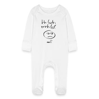 Laugh me to death - Baby Organic Sleepsuit with Scratch Mitts - white - Front