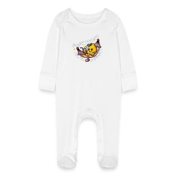 EASY PEASY LEMON SQUEEZY - Grenouillère bio avec gants Bébé - blanc - Devant