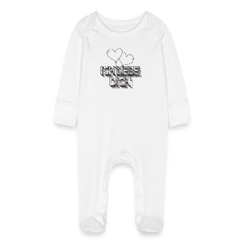 I love you - Baby Organic Sleepsuit with Scratch Mitts - white - Front