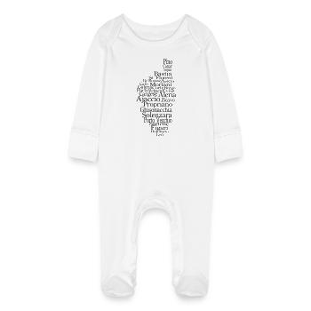 Corse - Grenouillère bio avec gants Bébé - blanc - Devant