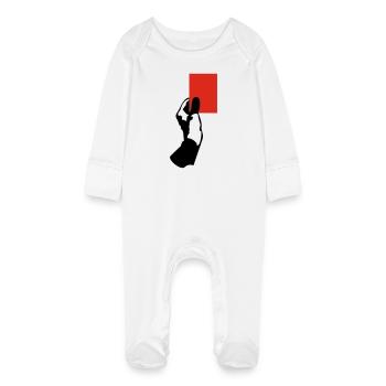 Rote Karte! - Grenouillère bio avec gants Bébé - blanc - Devant