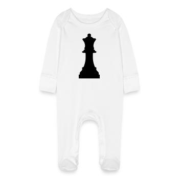 queen - Grenouillère bio avec gants Bébé - blanc - Devant
