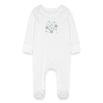 Snow - Baby Organic Sleepsuit with Scratch Mitts - white - Front