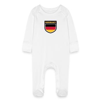 germany_emblem - Grenouillère bio avec gants Bébé - blanc - Devant