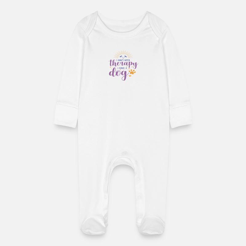 No Therapy - Baby Bio-Schlafanzug mit Kratzhandschuhen - Weiß