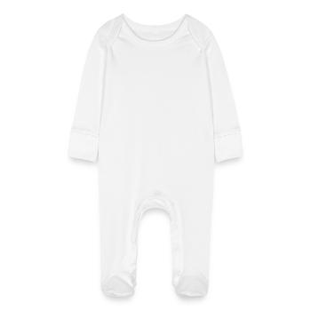 Arbre de vie - Grenouillère bio avec gants Bébé - blanc - Devant