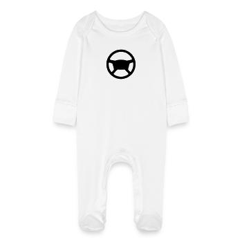 Volant - Grenouillère bio avec gants Bébé - blanc - Devant
