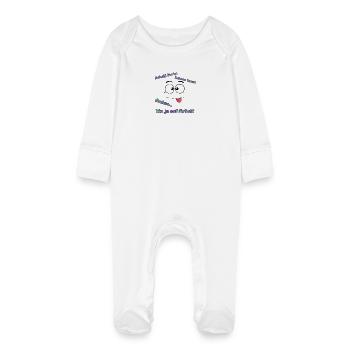 Scheiß Party - Baby Bio-Schlafanzug mit Kratzhandschuhen - Weiß - Vorne