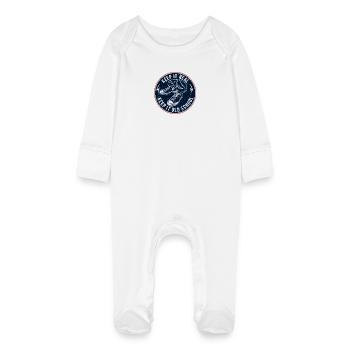Gardez-la vieille école - Grenouillère bio avec gants Bébé - blanc - Devant