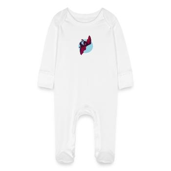 Herr Dragounet - Baby Bio-Schlafanzug mit Kratzhandschuhen - Weiß - Vorne