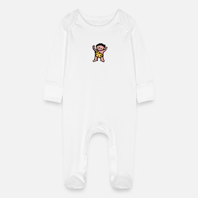 C'est Moi le plus fort! - Grenouillère bio avec gants Bébé - blanc