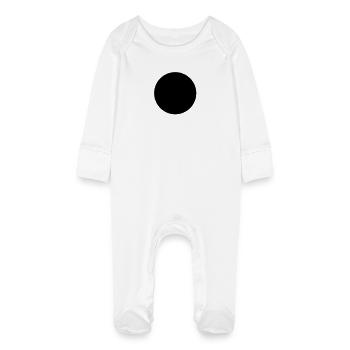 Button Background__V001 - Baby Bio-Schlafanzug mit Kratzhandschuhen - Weiß - Vorne