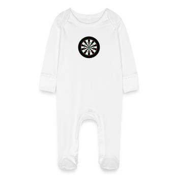 Dart Board - Baby Bio-Schlafanzug mit Kratzhandschuhen - Weiß - Vorne