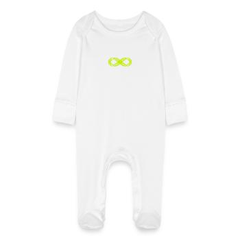 Icône de signe symbole infini - Grenouillère bio avec gants Bébé - blanc - Devant