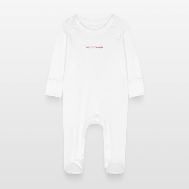 My code works Programmierer Informatiker Baby Bio-Schlafanzug mit Kratzhandschuhen