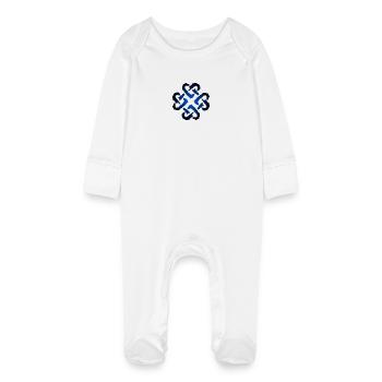 Noces celtiques coeur Infini infini - Grenouillère bio avec gants Bébé - blanc - Devant