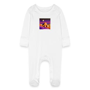 A secret place - Baby Organic Sleepsuit with Scratch Mitts - white - Front
