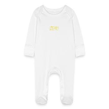 Tempo rapide - Grenouillère bio avec gants Bébé - blanc - Devant