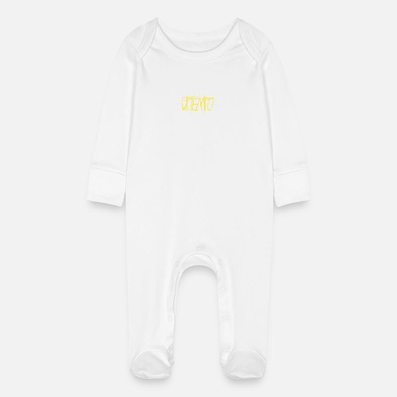 Tempo rapide - Grenouillère bio avec gants Bébé - blanc