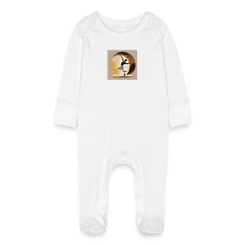Feeling - Baby Organic Sleepsuit with Scratch Mitts - white - Front