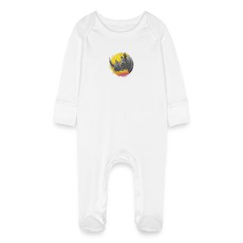 Rhino - Baby Organic Sleepsuit with Scratch Mitts - white - Front