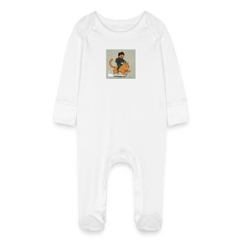 Chevaucher - Grenouillère bio avec gants Bébé - blanc - Devant