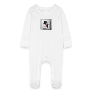 Geometric balance - Baby Organic Sleepsuit with Scratch Mitts - white - Front