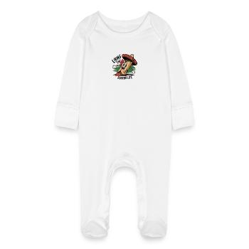 Vivre la vie de burrito - Funny Foodie - Grenouillère bio avec gants Bébé - blanc - Devant