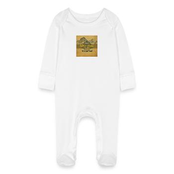 L’aventure vous attend Vintage Map Travel Explorer - Grenouillère bio avec gants Bébé - blanc - Devant