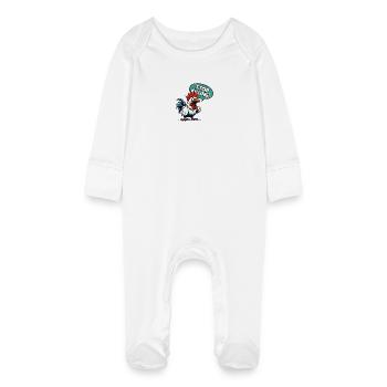 stop killing ! - Baby Organic Sleepsuit with Scratch Mitts - white - Front