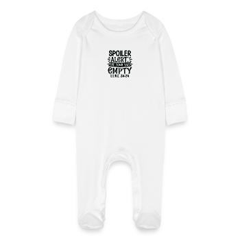 Das Grab ist leer - Baby Bio-Schlafanzug mit Kratzhandschuhen - Weiß - Vorne