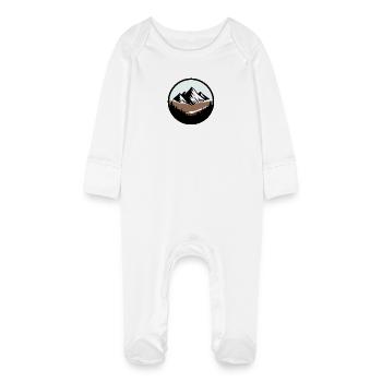 La montagne vous appelle - Grenouillère bio avec gants Bébé - blanc - Devant