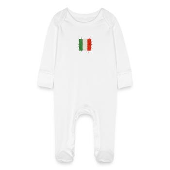 Italy Blobs - Baby Organic Sleepsuit with Scratch Mitts - white - Front