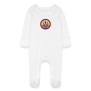 Tahiti Surf - Grenouillère bio avec gants Bébé - blanc - Devant
