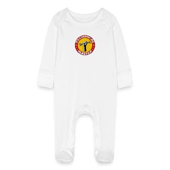 technical master - Grenouillère bio avec gants Bébé - blanc - Devant