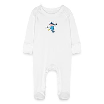 Guardian Angel Leon - Baby Organic Sleepsuit with Scratch Mitts - white - Front