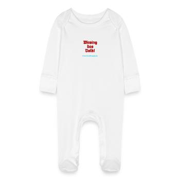 Wirsing das Volk - Baby Bio-Schlafanzug mit Kratzhandschuhen - Weiß - Vorne