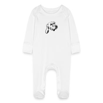Basset Fauve De Bretagne - Grenouillère bio avec gants Bébé - blanc - Devant
