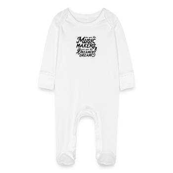 Quotes - Willy Typo - Baby Organic Sleepsuit with Scratch Mitts - white - Front